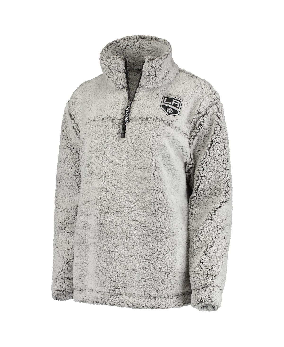 Women's G-iii 4Her by Carl BanksLos Angeles Kings Sherpa Quarter-Zip Pullover Jacket - Gray