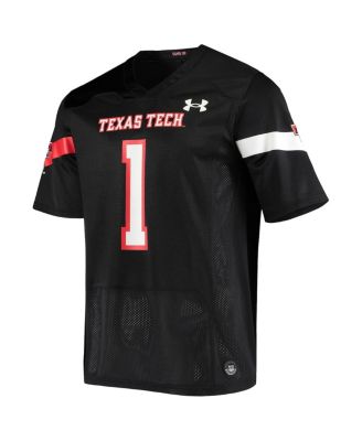 Men's #1 Texas Tech Red Raiders Logo Replica Football Jersey