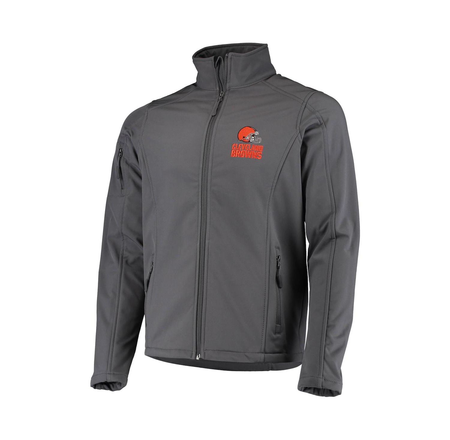 Men's Charcoal Cleveland Browns Sonoma Softshell Full-Zip Jacket