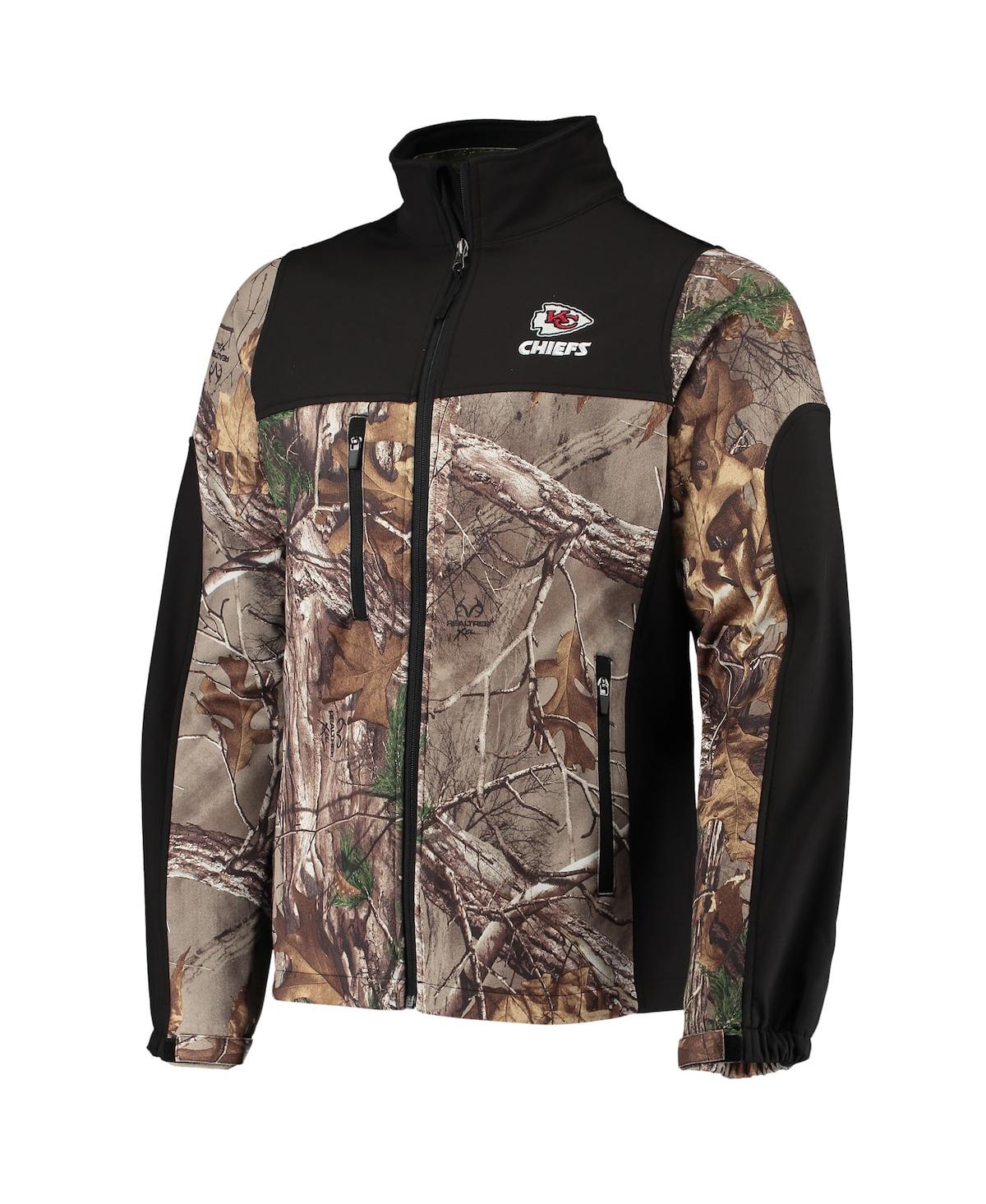 Shop Dunbrooke Men's  Realtree Camo And Black Kansas City Chiefs Circle Hunter Softshell Full-zip Jacket In Realtree Camo,black