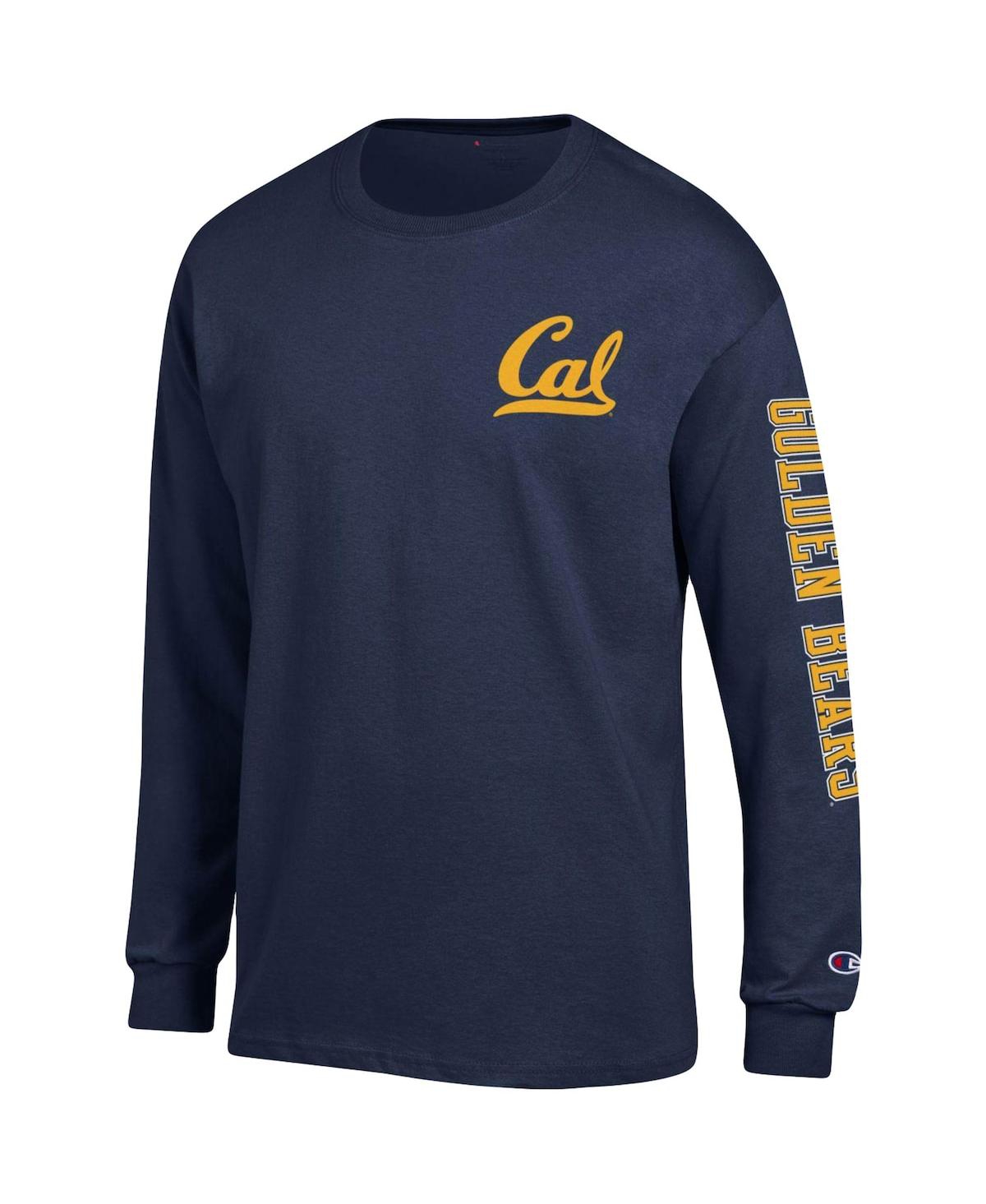 Men's ChampionCal Bears Team Stack Long Sleeve T-shirt - Navy
