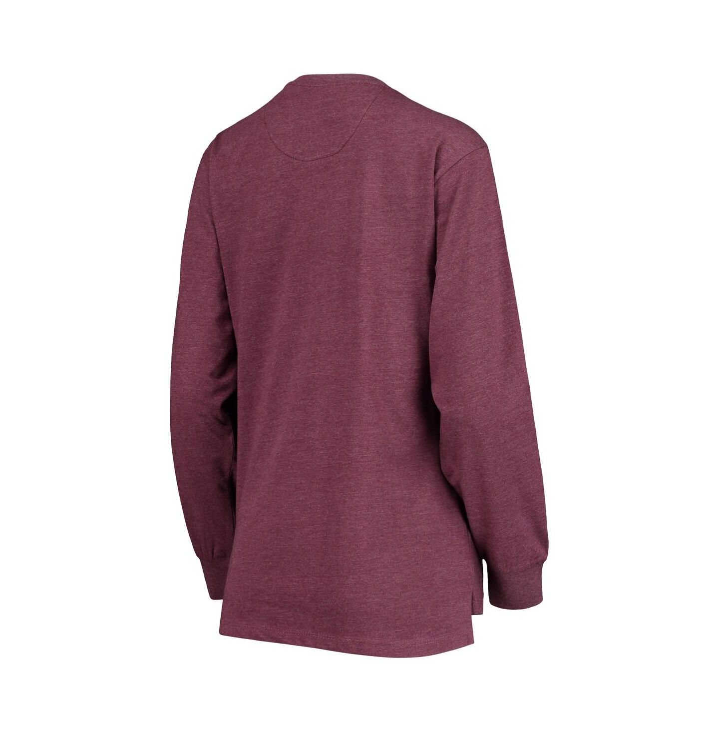 Женская футболка Pressbox Maroon Minnesota Golden Gophers Two-Hit Canyon Long Sleeve — фото 4