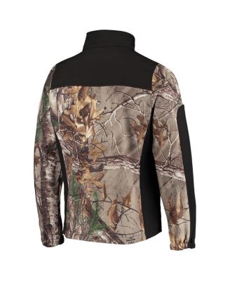 Men's Realtree Camo and Black Chicago Bears Circle Hunter Softshell Full-Zip Jacket