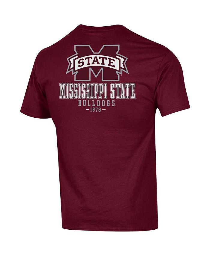 Champion Men's Maroon Mississippi State Bulldogs Stack 2-Hit T-shirt ...