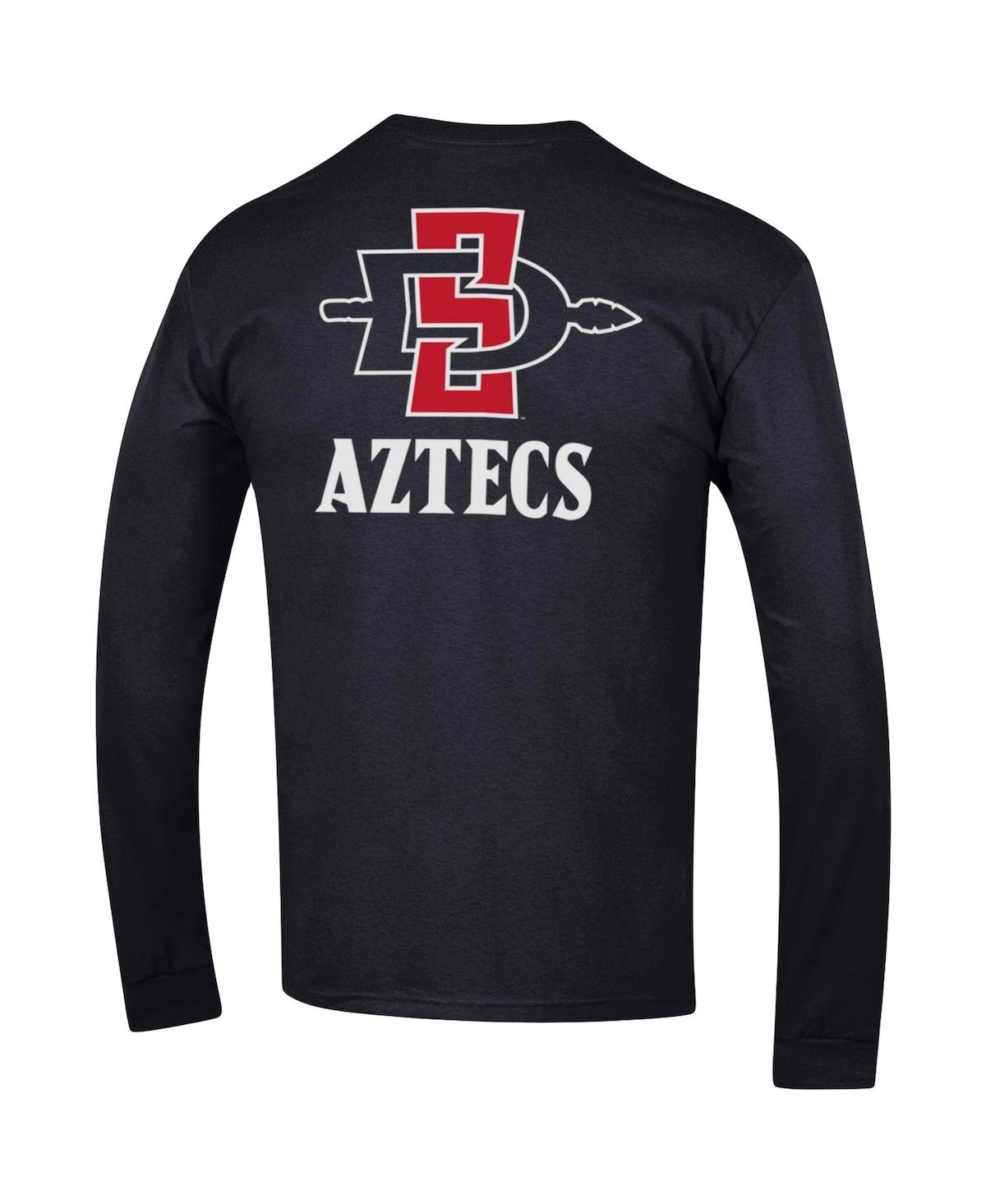 Men's ChampionSan Diego State Aztecs Team Stack Long Sleeve T-shirt - Black