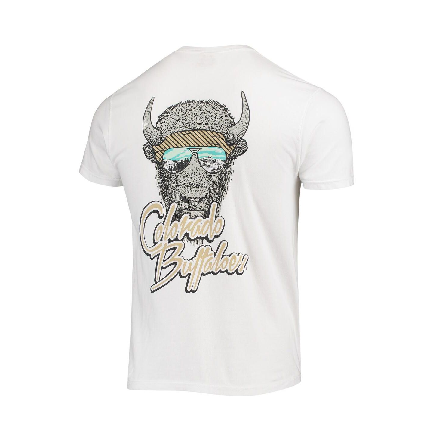 Мужская футболка Image One White Colorado Buffaloes Mascot Bandana — фото 4