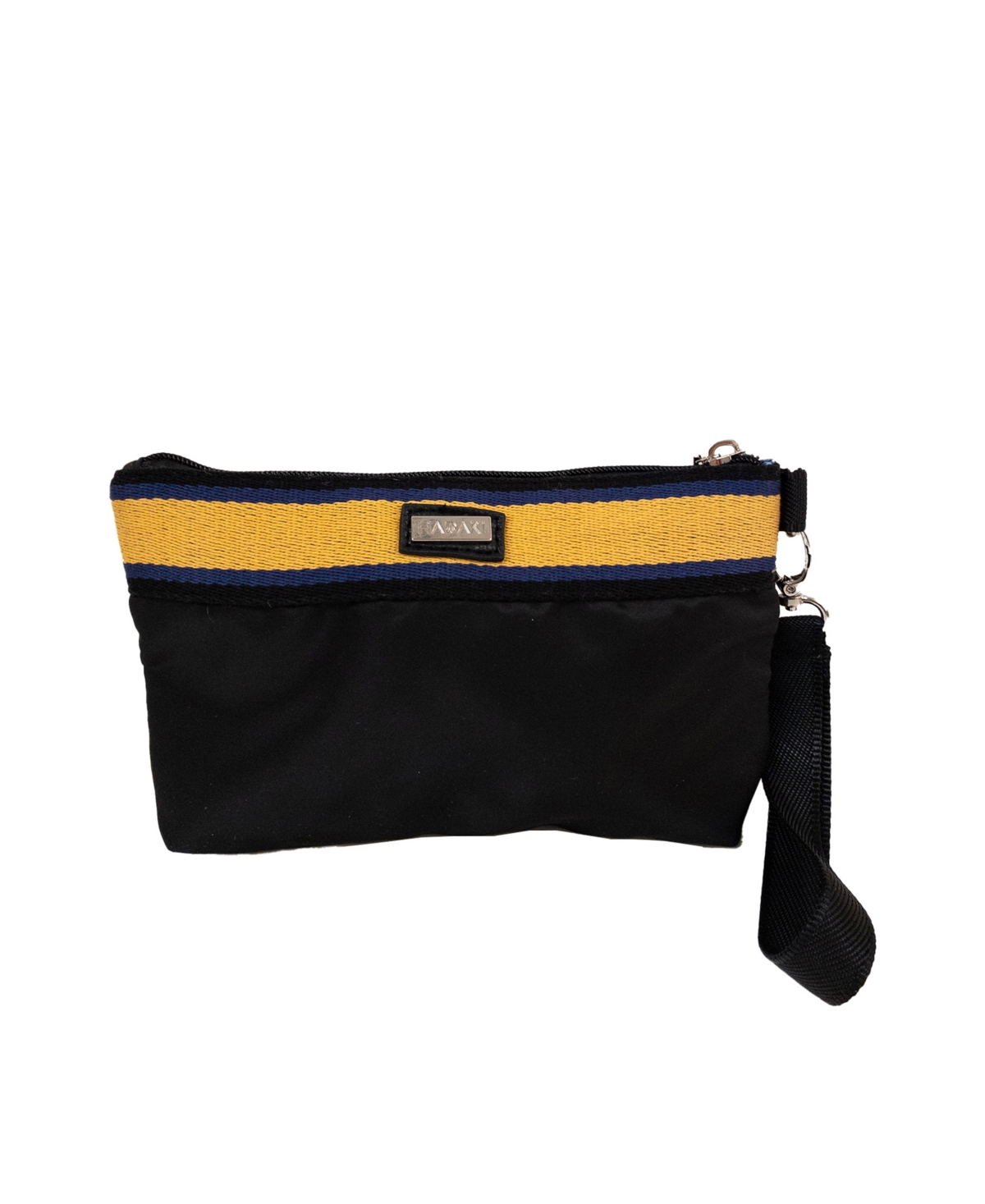 Hadaki The Clutch Wristlet In Black,yellow