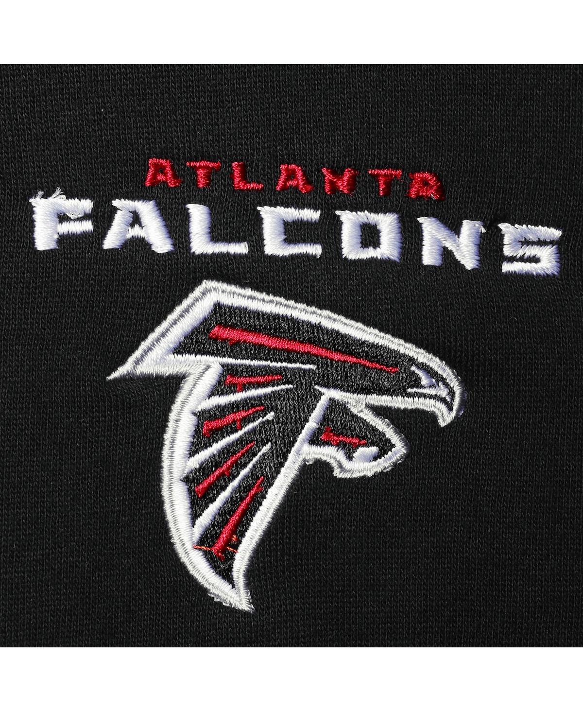 DUNBROOKE MEN'S DUNBROOKE BLACK ATLANTA FALCONS CRAFTSMAN THERMAL-LINED FULL-ZIP HOODIE 