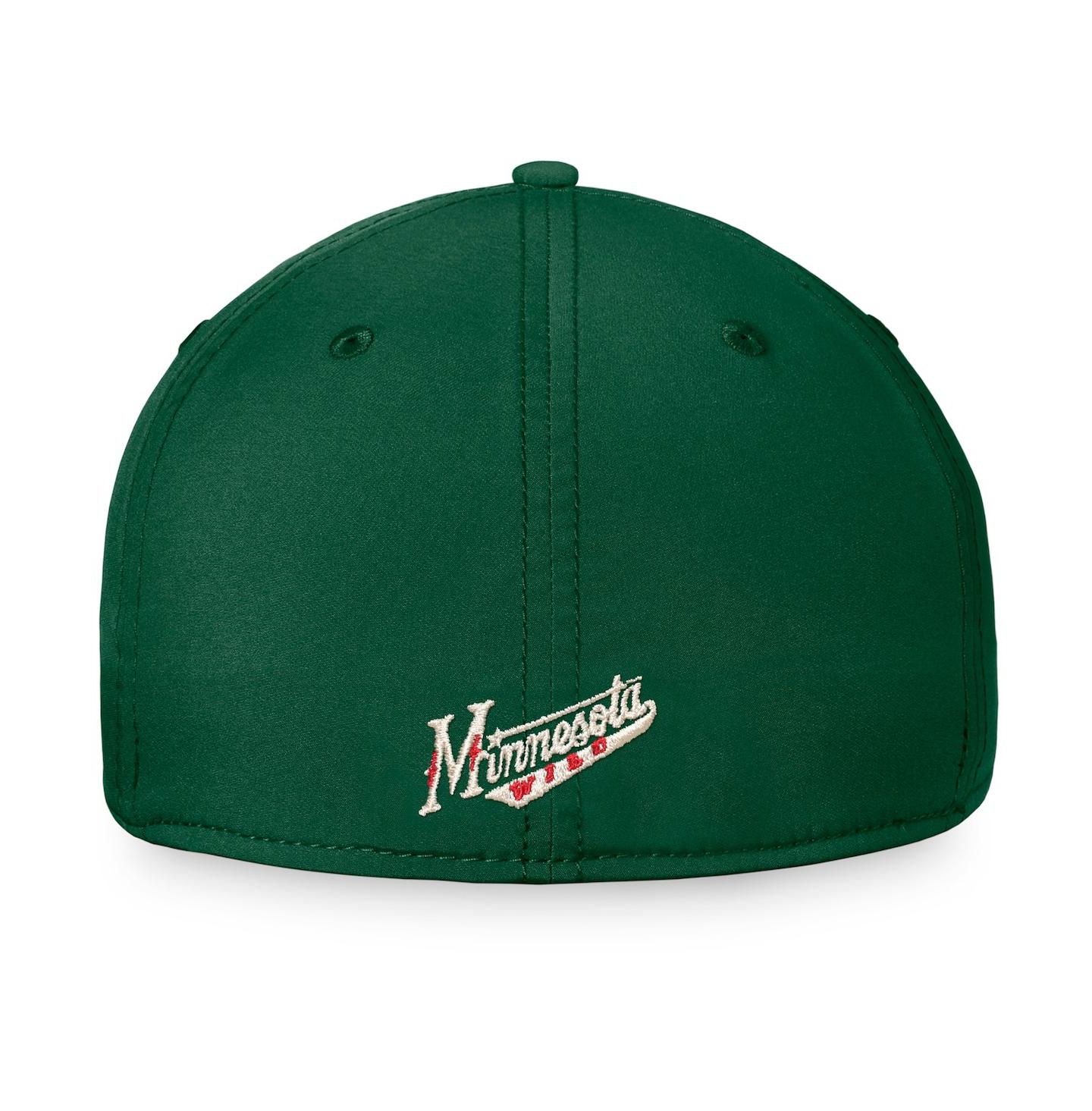 Мужская кепка Fanatics Green Minnesota Wild Team Core Primary Logo Flex Hat — фото 5