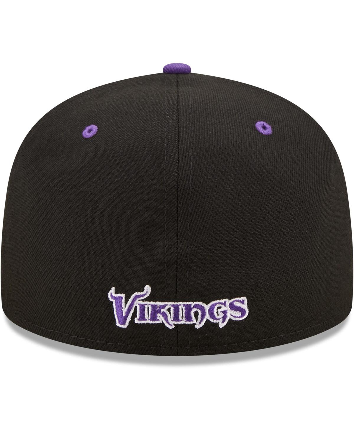 Men's New Era Purple Minnesota Vikings Two-Tone Flipside 59Fifty Fitted Hat - Purple