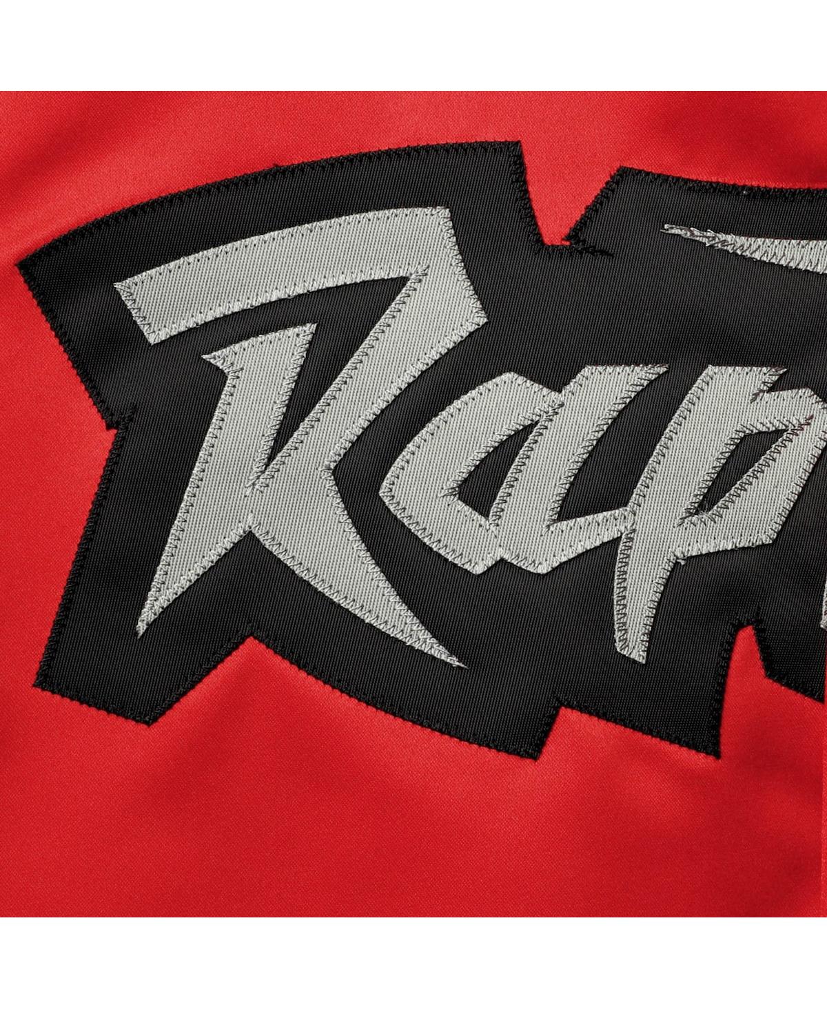 Men's Mitchell NessToronto Raptors Hardwood Classics Satin Full-Snap Raglan Jacket - Red
