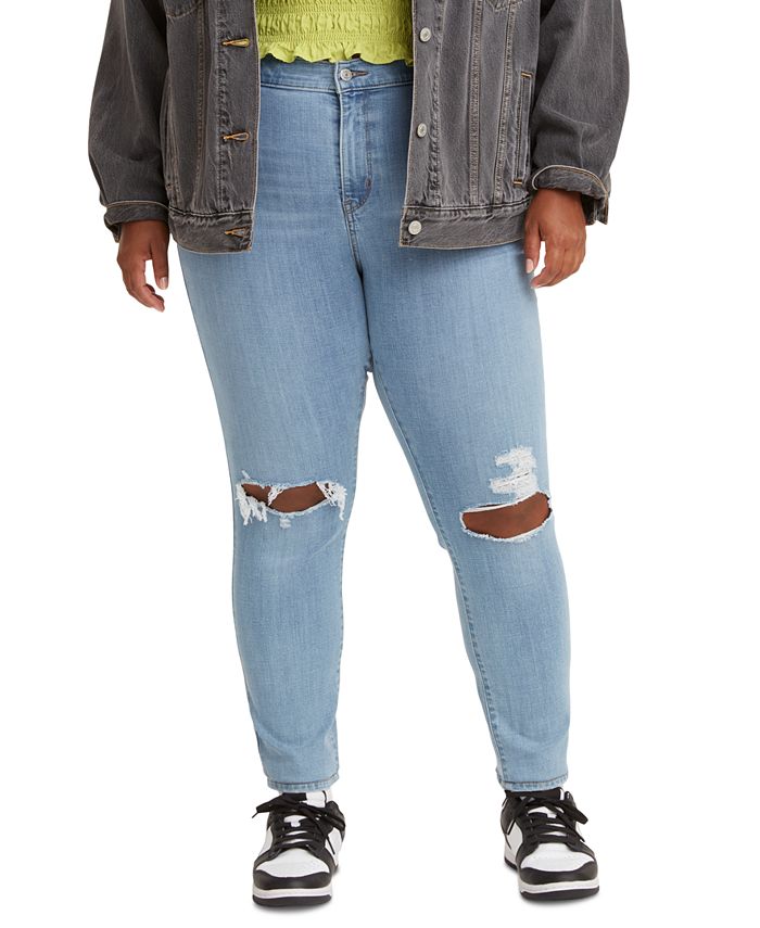 Levi's Trendy Plus Size 721 High-Rise Skinny Jeans - Macy's