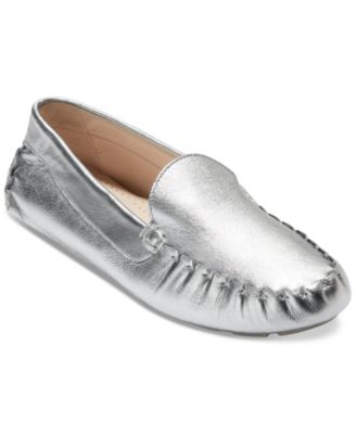 cole haan silver loafers