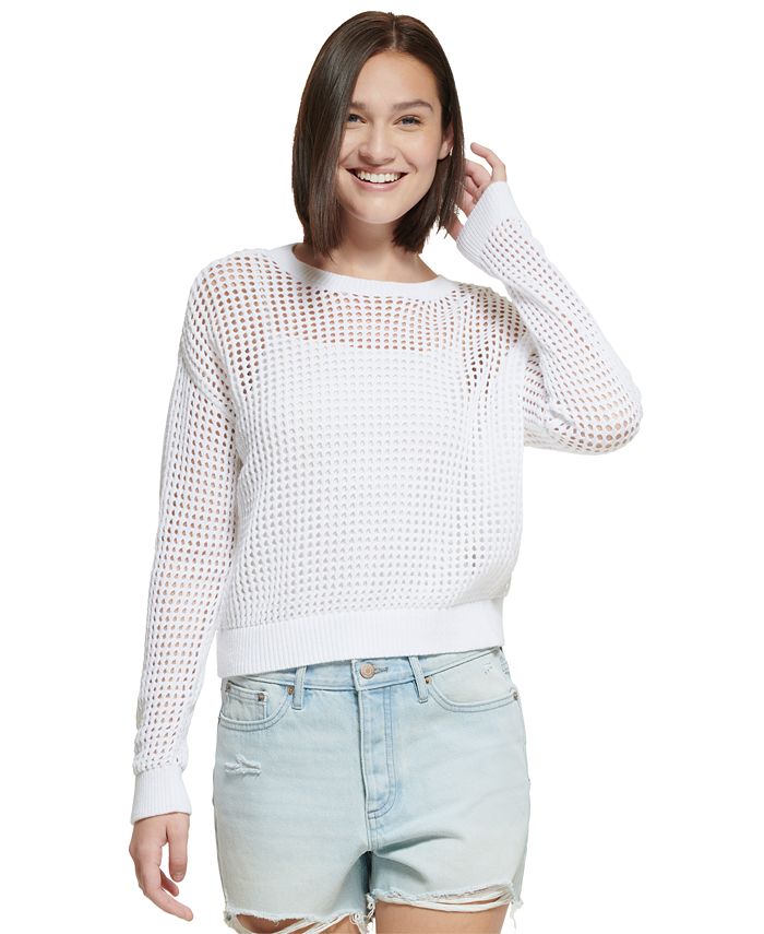 dynastie gehandicapt Mondstuk Calvin Klein Jeans Petite Solid Open Stitch Sweater & Reviews - Sweaters -  Petites - Macy's