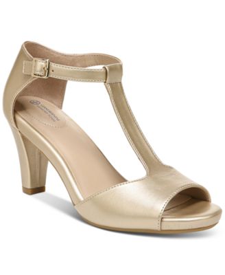 macys womens gold dress shoes