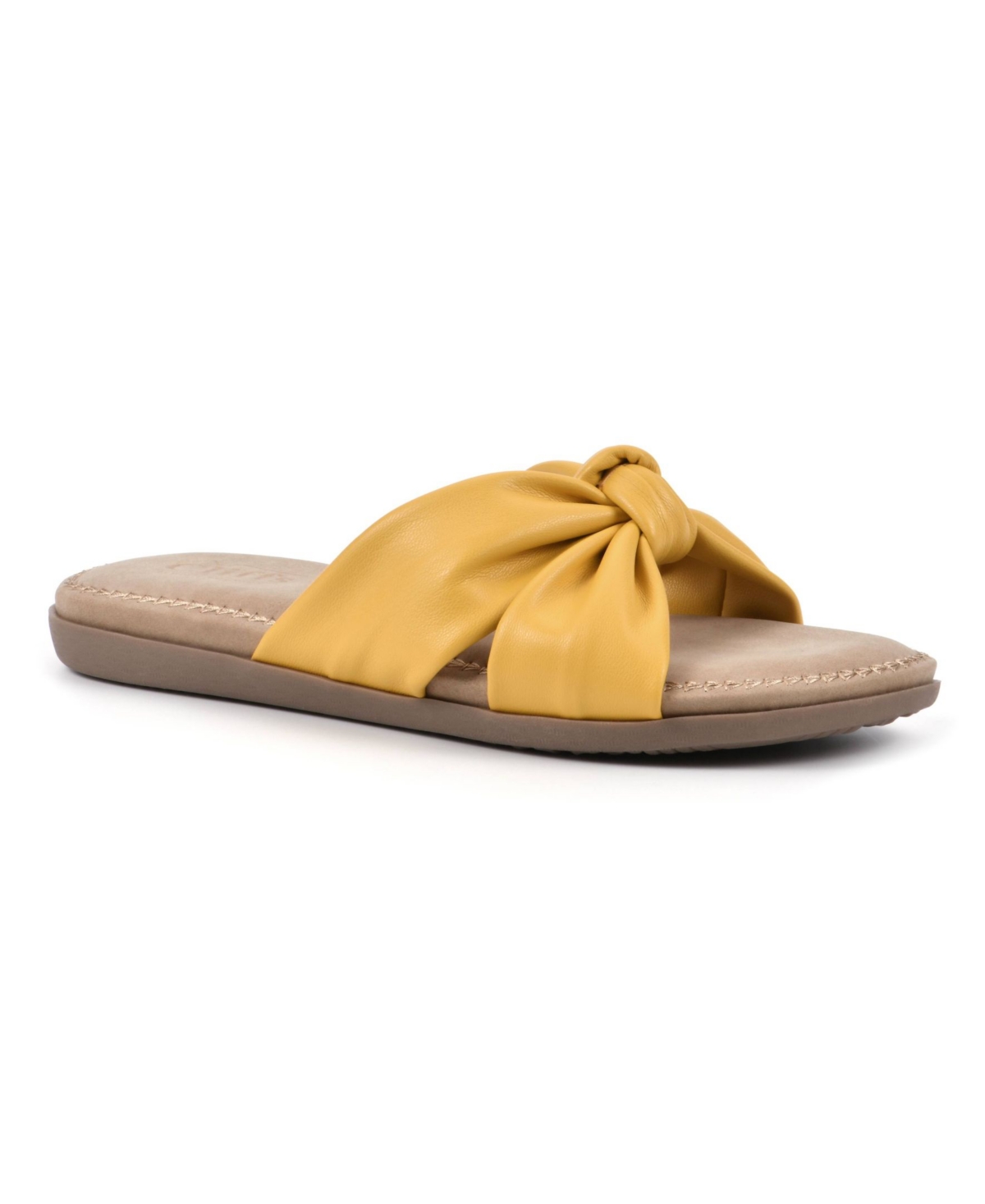 Cliffs By White Mountain Women's Favorite Slide Sandal In Marigold Smooth