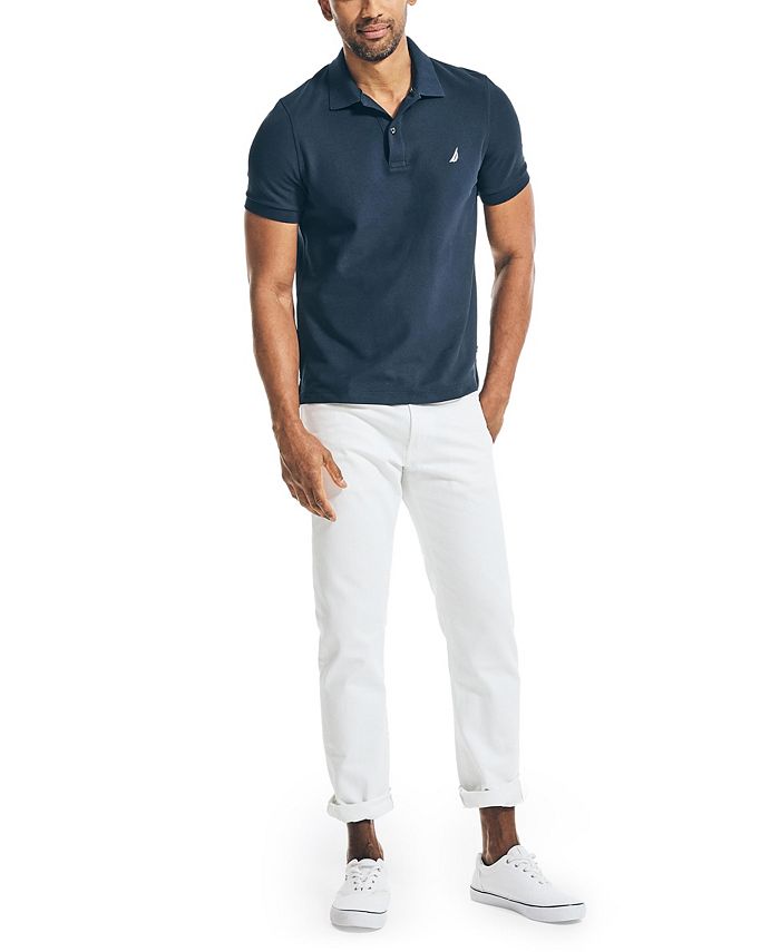 Nautica Men's Sustainably Crafted Slim-Fit Deck Polo Shirt & Reviews ...
