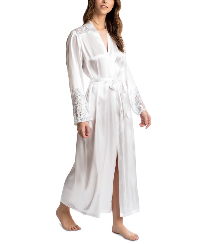 Linea Donatella Paloma Long Satin Wrap Robe & Reviews - All Pajamas ...