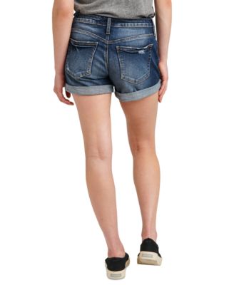 Roll-Cuff Boyfriend Jean Shorts 