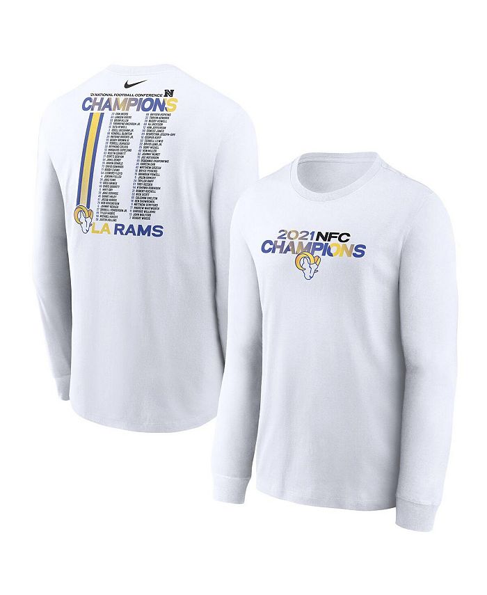 Nike Men's White Los Angeles Rams 2021 NFC Champions Roster Long Sleeve  T-shirt - Macy's