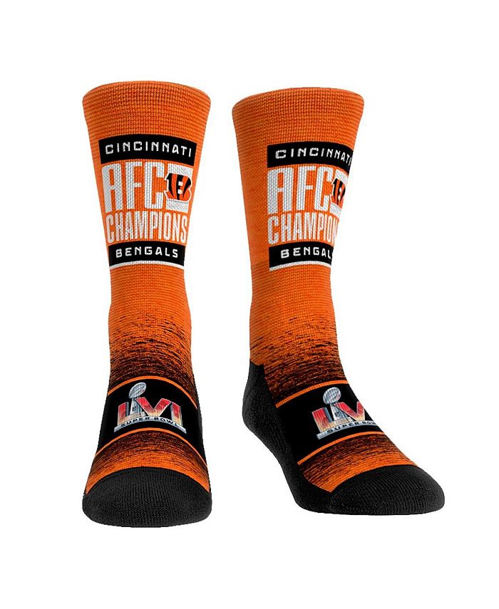 Rock 'Em Youth Socks Cincinnati Bengals 2021 AFC Champions Crew Socks