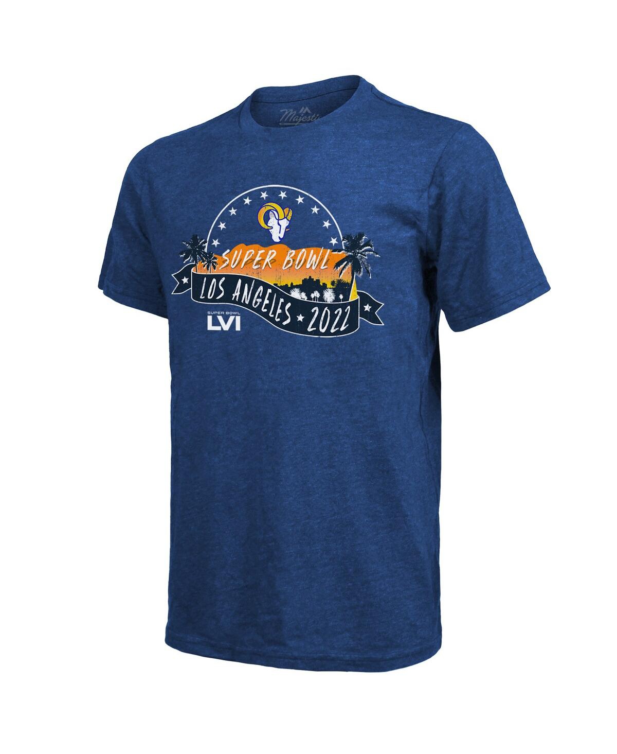 Men's Majestic ThreadsLos Angeles Rams Super Bowl Lvi Bound Hollywood T-shirt - Royal