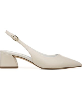 Women's Racer Pointed Toe Block Heel Slingback Pumps