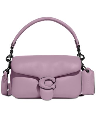 purple and white coach purse