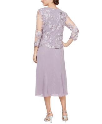 Alex Evenings Petite Lace Faux-Jacket 