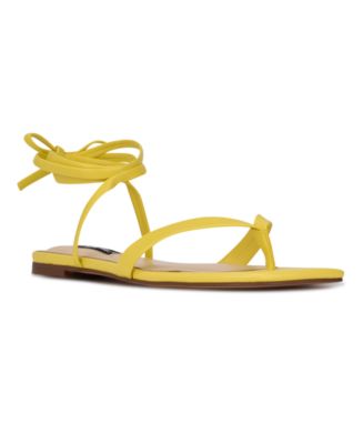 Nine West Women's Waren store Ankle Wrap Flat Sandals Women's Shoes