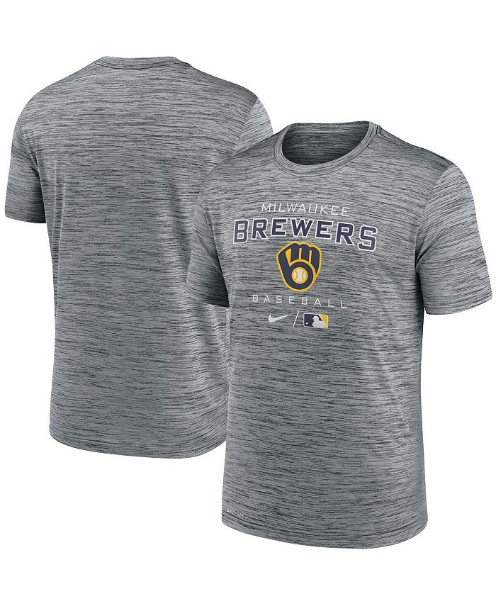 Men's Nike Black/White Milwaukee Brewers Official Replica Jersey