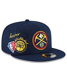 Men's Navy Denver Nuggets Back Half 9FIFTY Snapback Adjustable Hat
