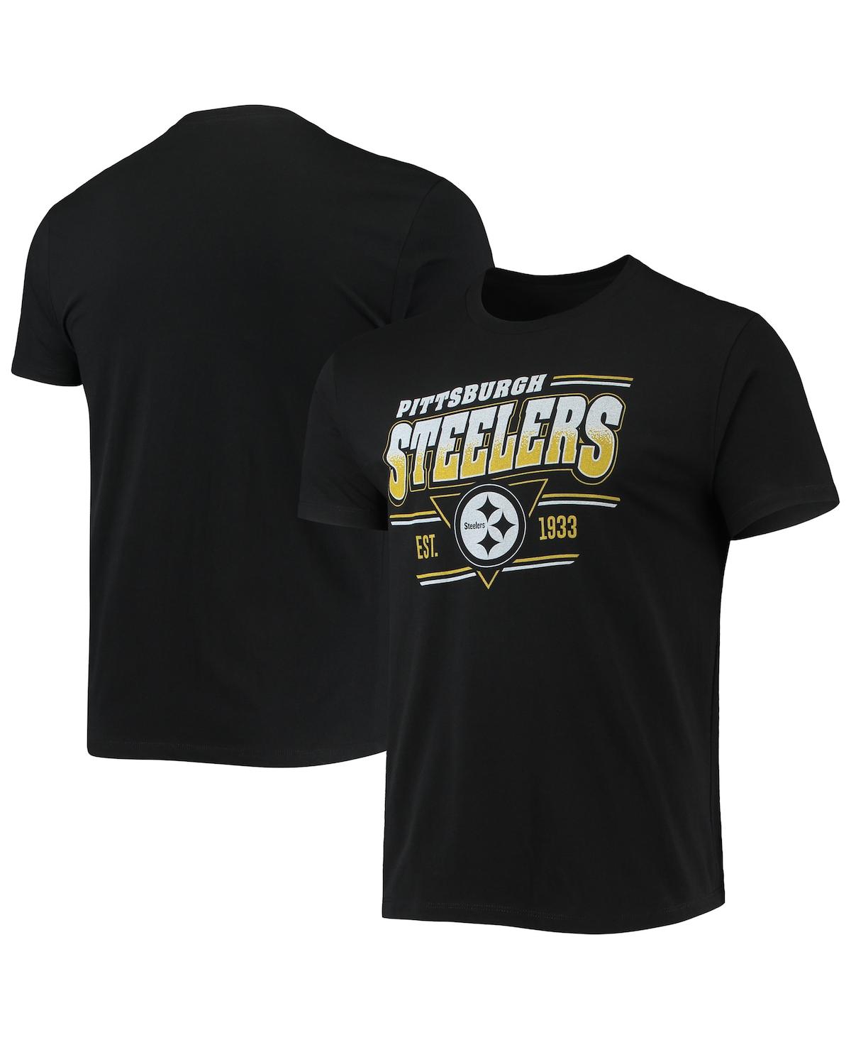 Men's Black Pittsburgh Steelers Throwback T-shirt - Black