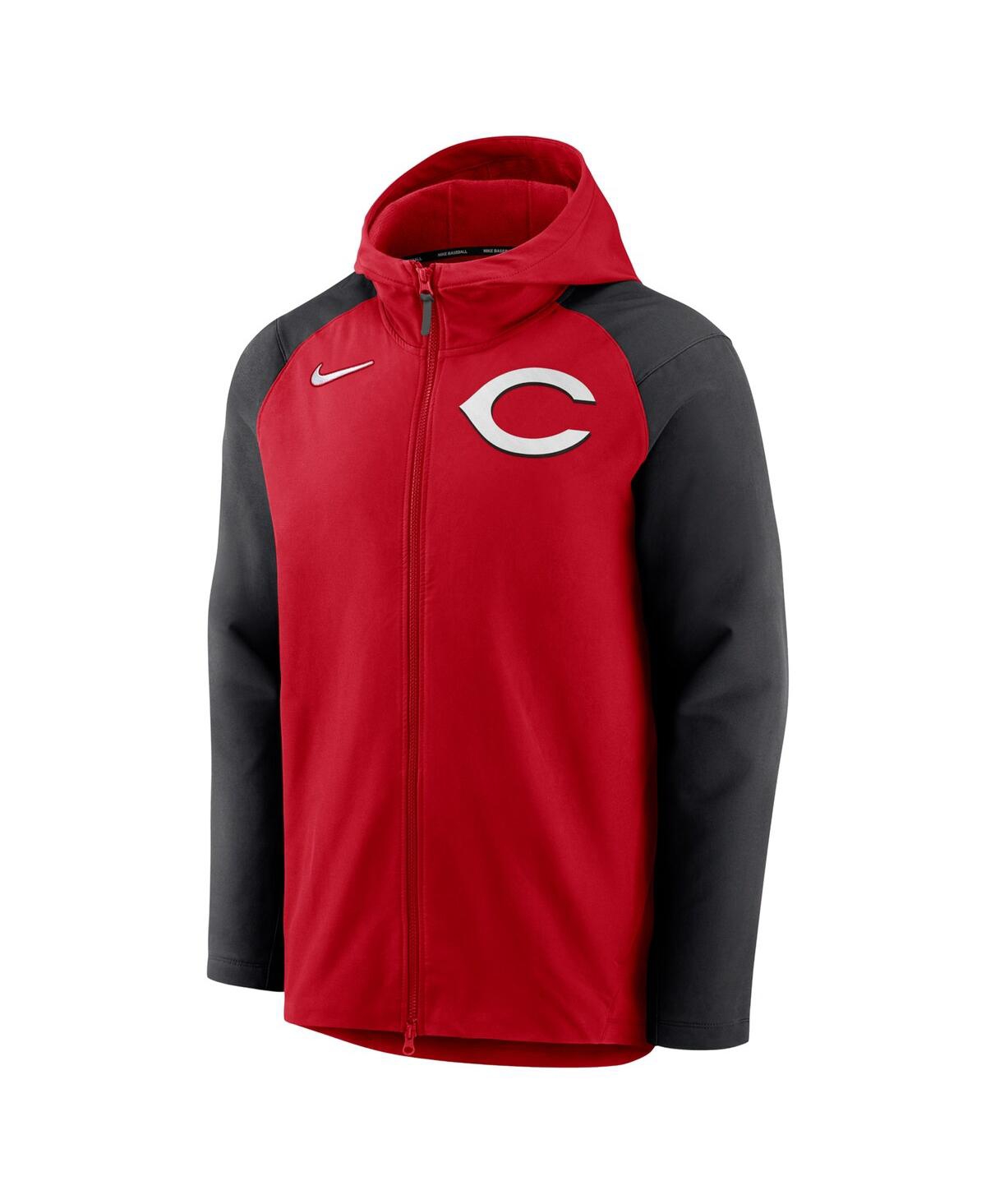 Men's Nikeand Black Cincinnati Reds Authentic Collection Full-Zip Hoodie Performance Jacket - Red, Black