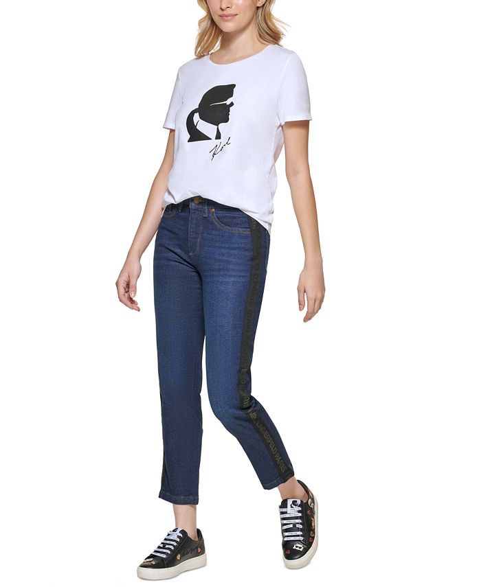 KARL LAGERFELD PARIS Women's Straight-Leg Jeans - Macy's