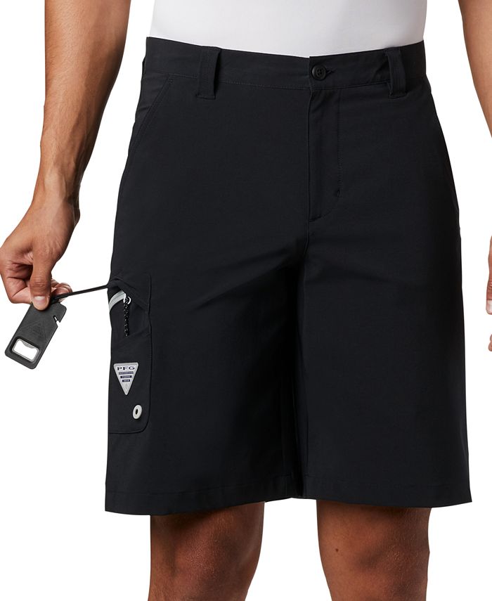 Columbia Men's PFG Terminal Tackle Shorts, 34, Black/Cool Grey