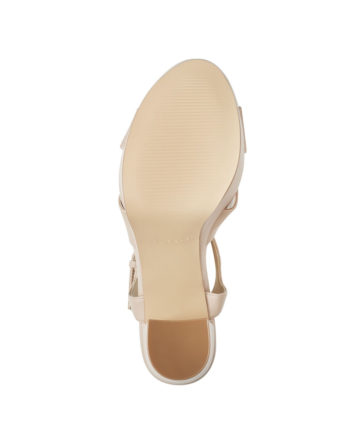 Marc Fisher Women's Deren High Block Heel Platform Sandals In Light Latte Smooth