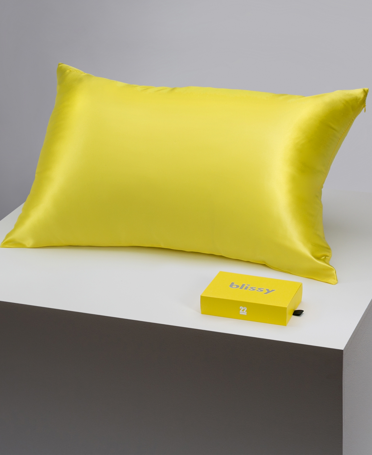 Blissy 22-momme Silk Pillowcase, King In Sunshine Yellow