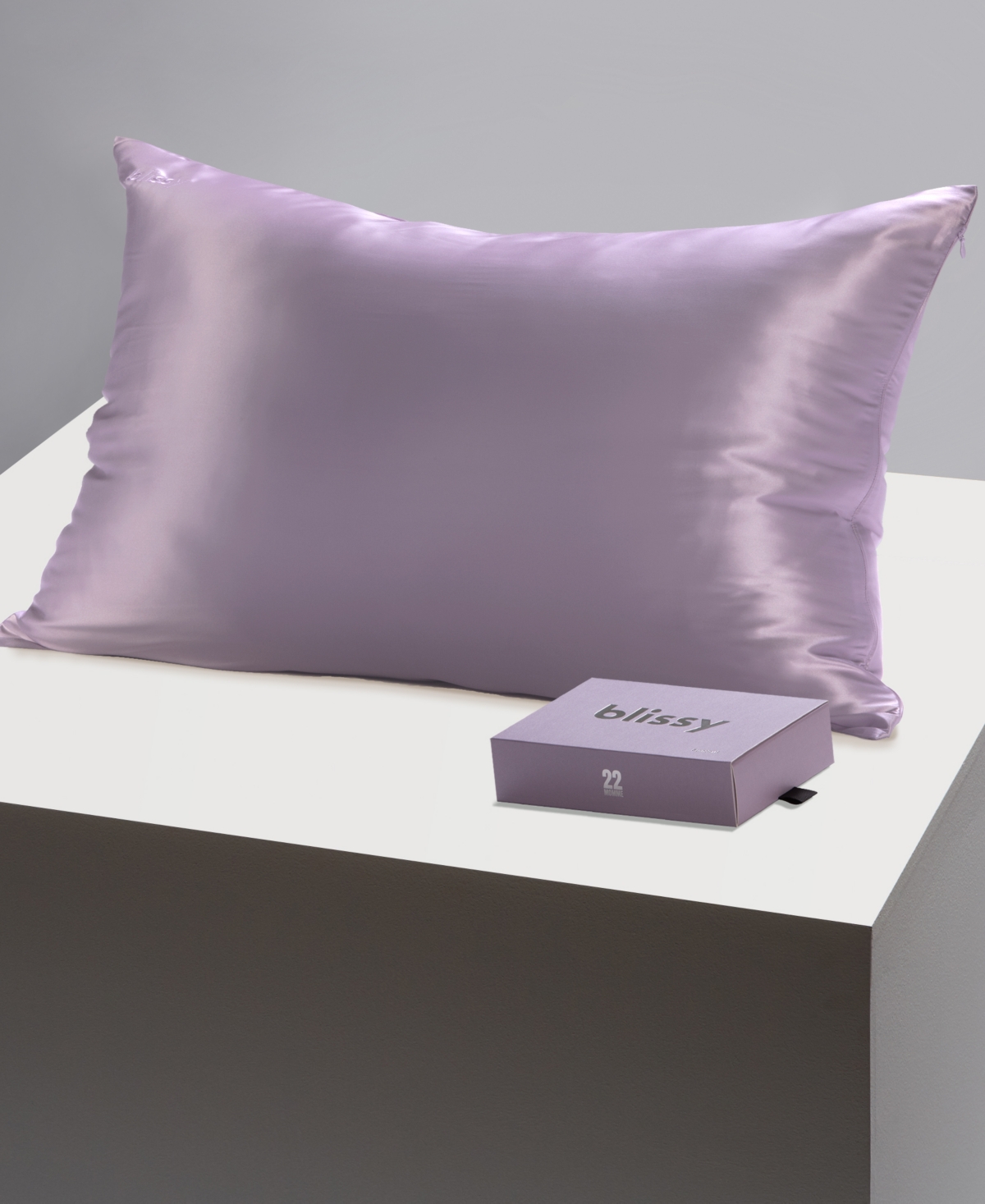 Shop Blissy 22-momme Silk Pillowcase, King In Lavender