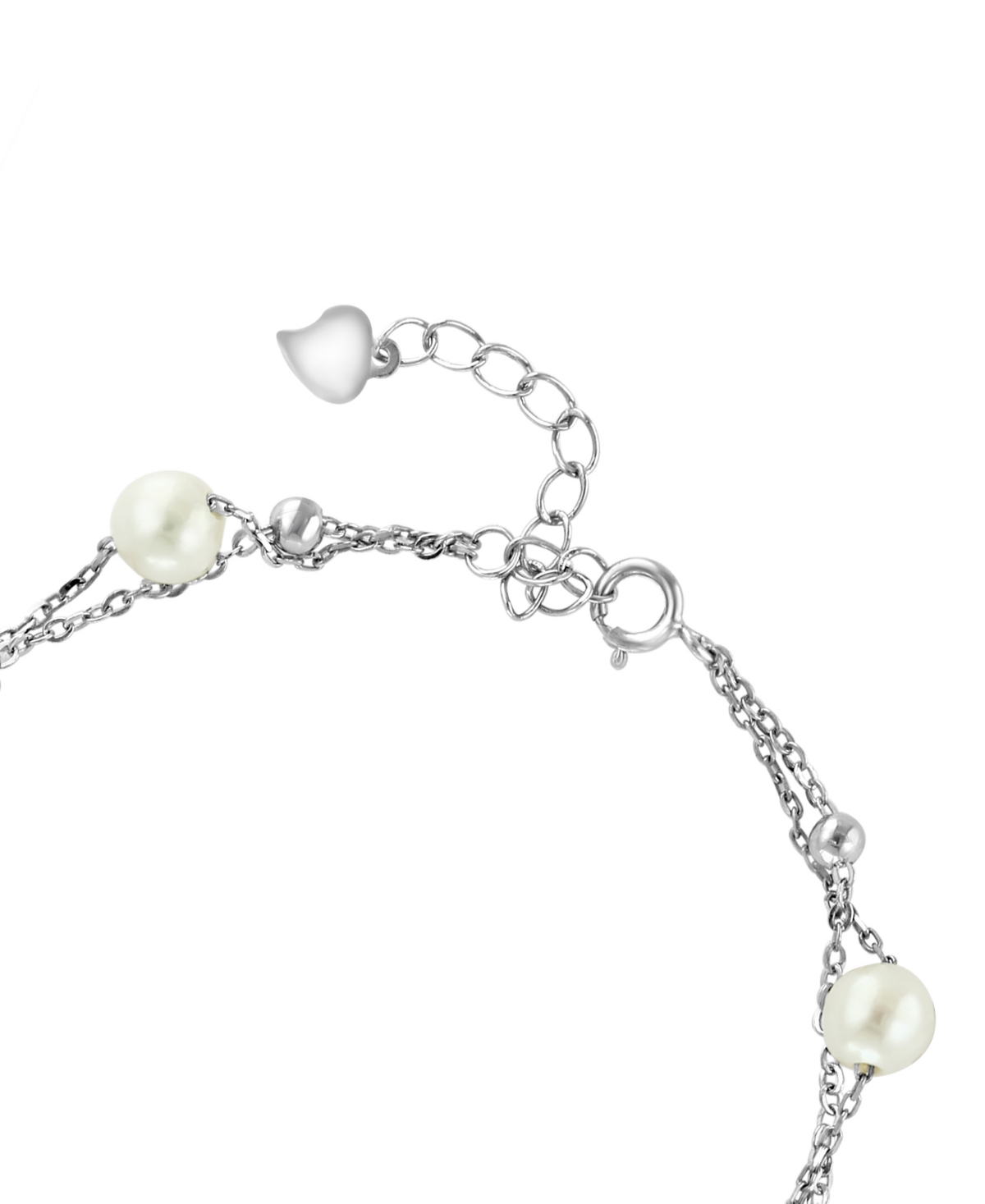 Effy Cultured Freshwater Pearl (7mm) Layered Bracelet (Also available in Gold-Plated Sterling Silver) - Sterling Silver