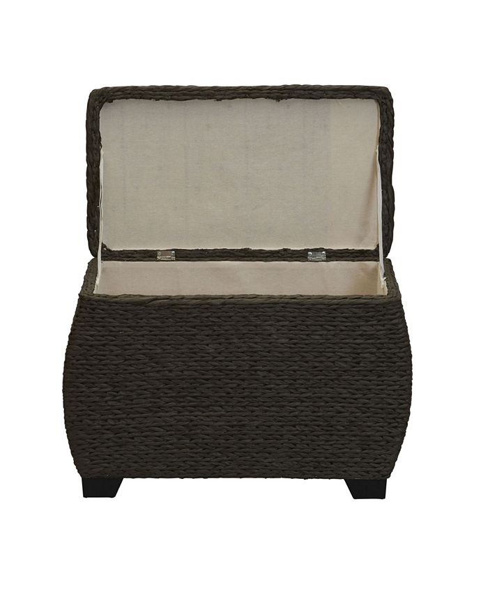 Household Essentials Large Curved Wicker Storage Chest Macy's