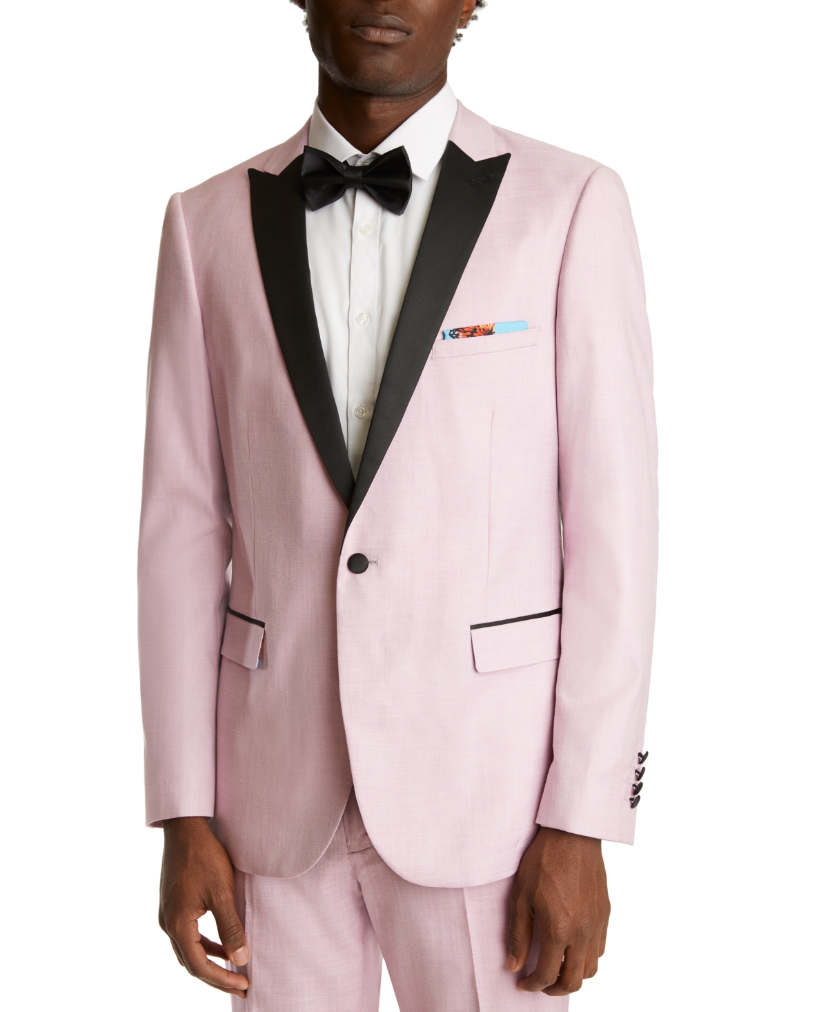 Paisley & Gray Men's Slim-fit Tuxedo Jacket In Pink