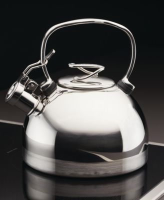 Stainless Steel 2-Qt. Whistling Teakettle with Flip-Up Spout