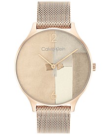 Carnation Gold-Tone Mesh Bracelet Watch 38mm