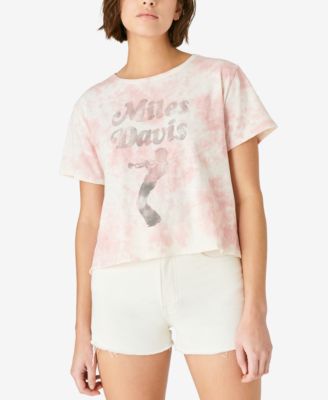 Lucky Brand - Cotton Tie-Dye Miles Davis Graphic T-Shirt