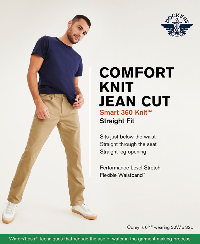 Dockers Men's Straight-Fit Comfort Knit Jean-Cut Pants - Macy's