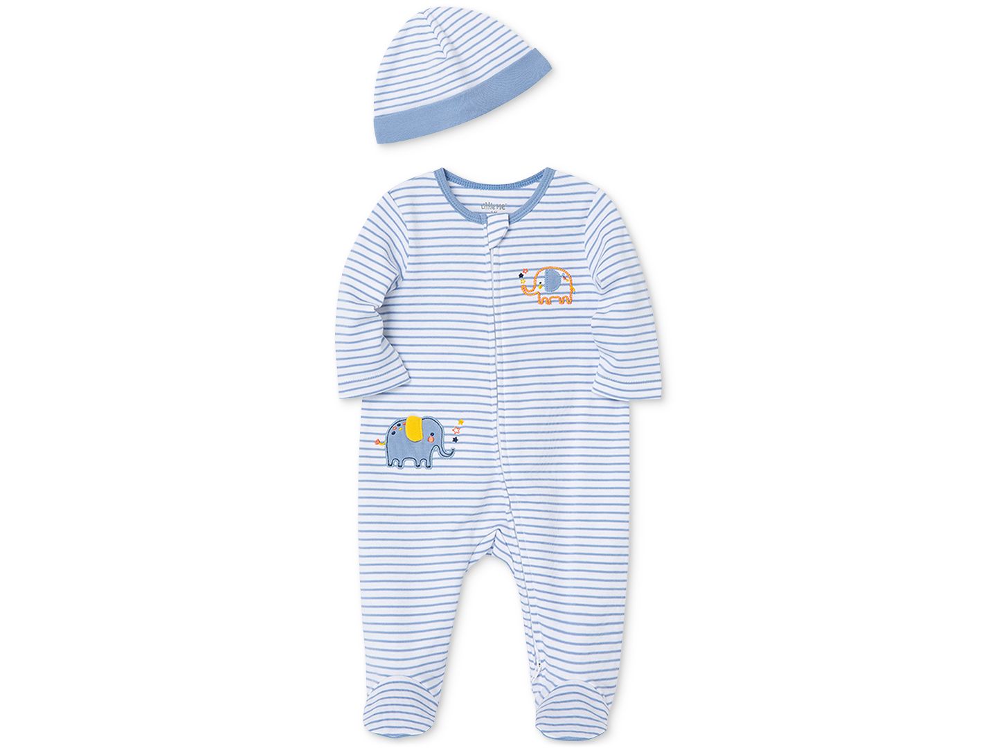 Комбинезоны Little Me Elephant Coverall with Hat, 2 Piece Set для мальчиков-малышей, цвет: Синий — фото 4