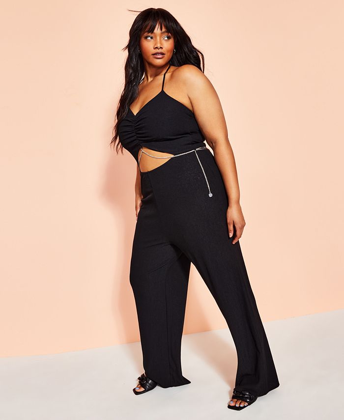 Royalty by Maluma Cutout Chain-Embellished Jumpsuit, Created for Macy's ...