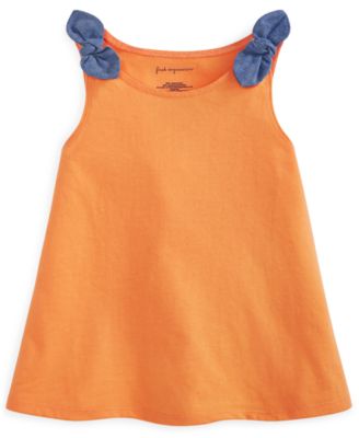 First Impressions - Baby Girls Chambray-Knot Tank Top
