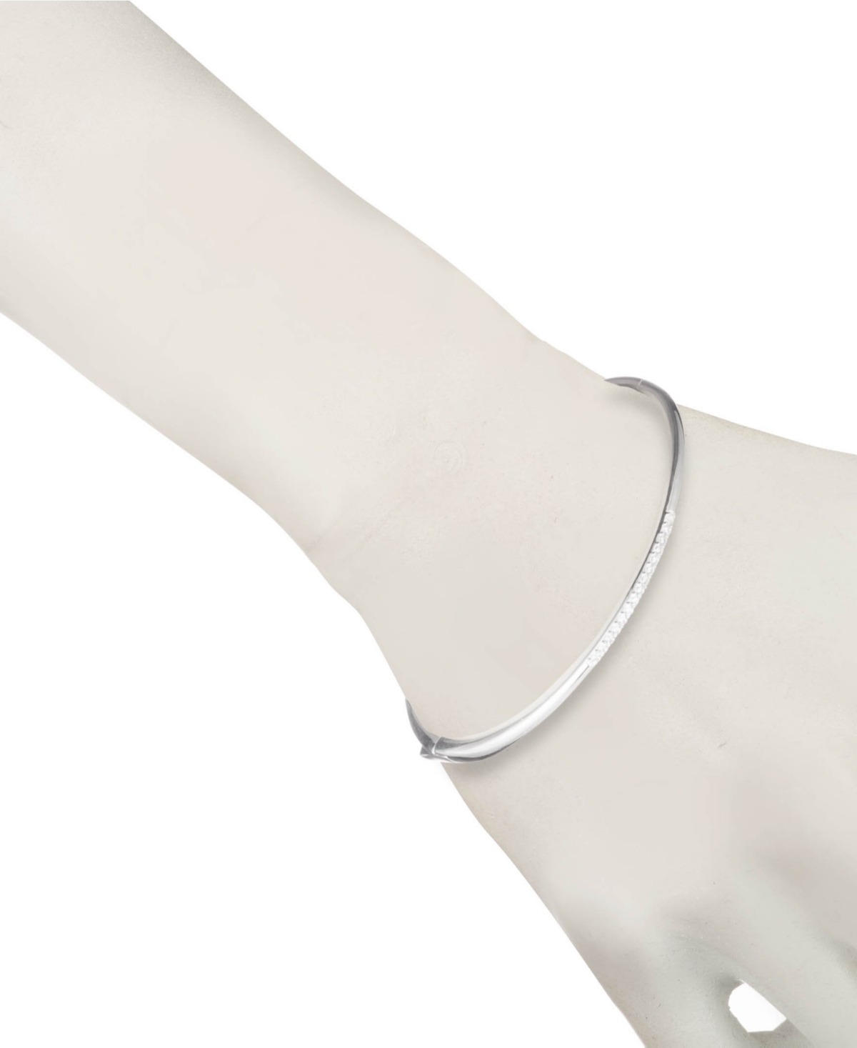 Lauren Ralph Laurenand Cubic Zirconia Bangle Bracelet - Sterling Silver